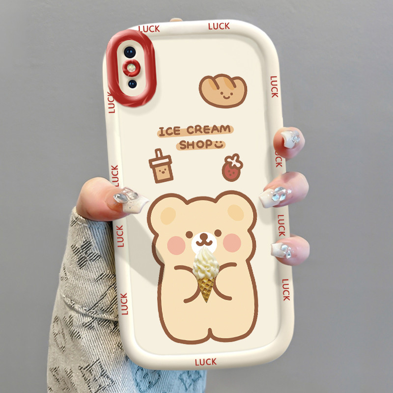 Ốp Lưng iPhone X Xs Xr Xs Max 7 Plus 8 Plus Ốp Silicon Case Gấu Nhỏ KL0240