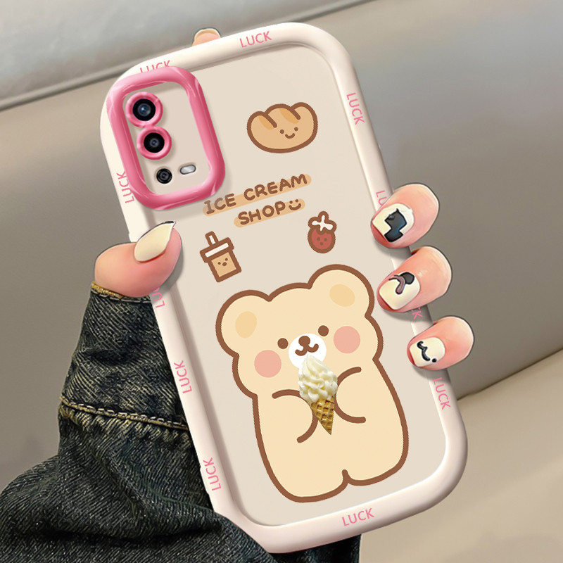 Ốp Lưng OPPO A55 4G Ốp Silicon Case Gấu Nhỏ KL0240