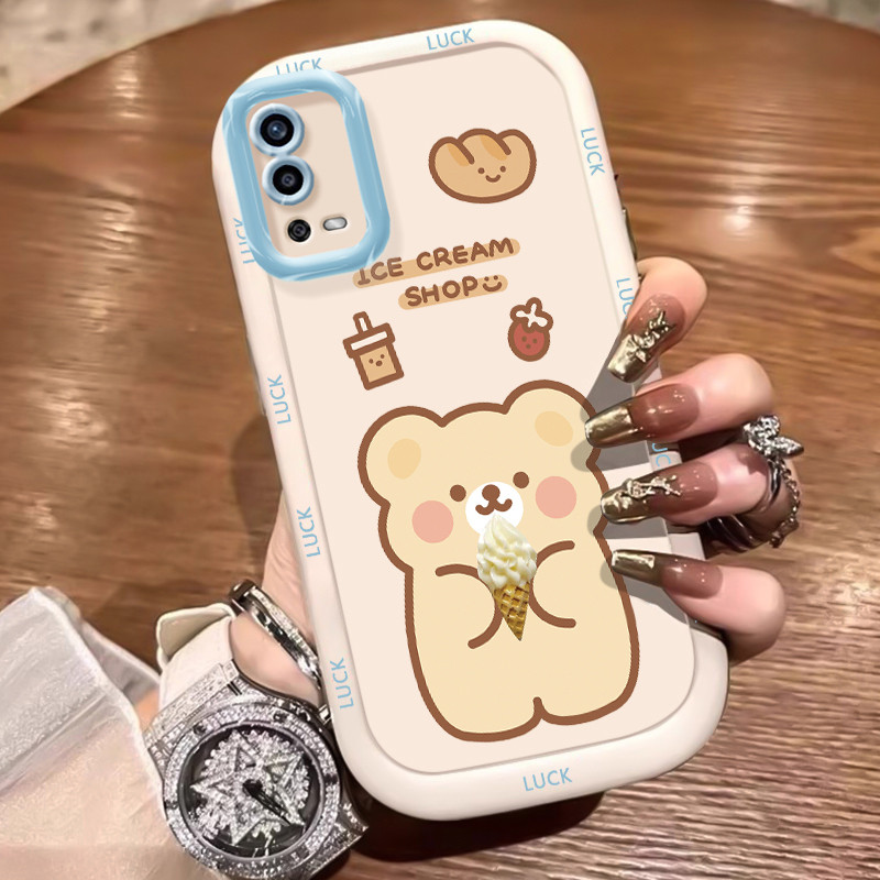 Ốp Lưng OPPO A55 4G Ốp Silicon Case Gấu Nhỏ KL0240
