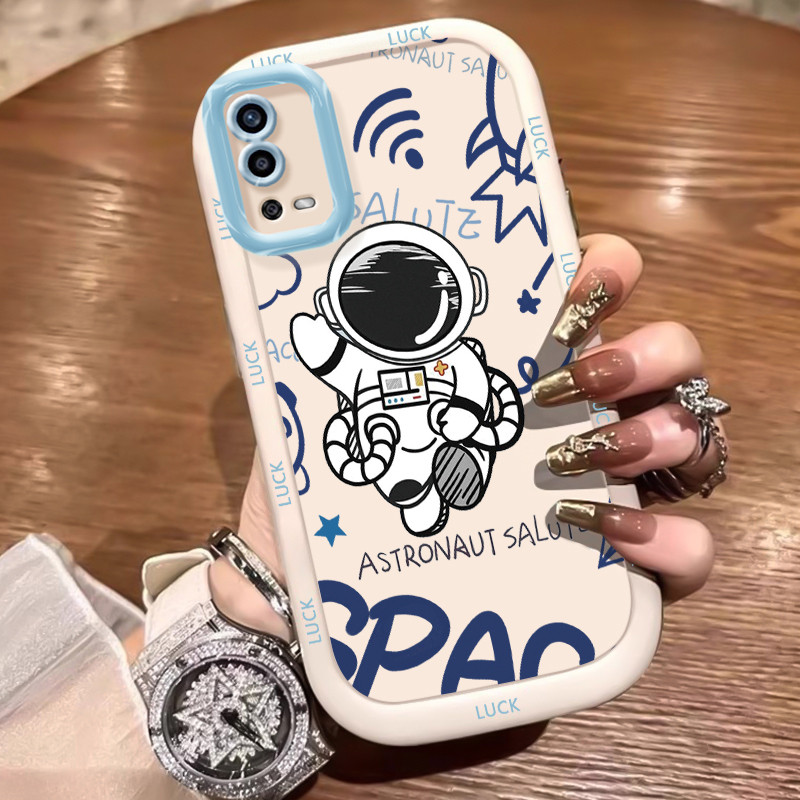 Ốp Lưng OPPO A55 4G Ốp SiliconCase Phi hành gia KL0247
