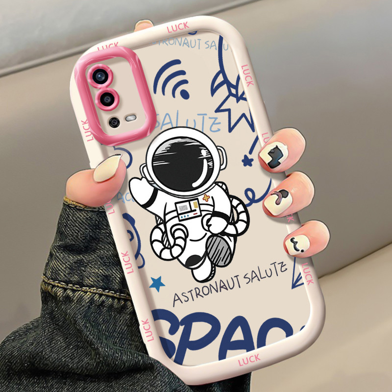 Ốp Lưng OPPO A55 4G Ốp SiliconCase Phi hành gia KL0247
