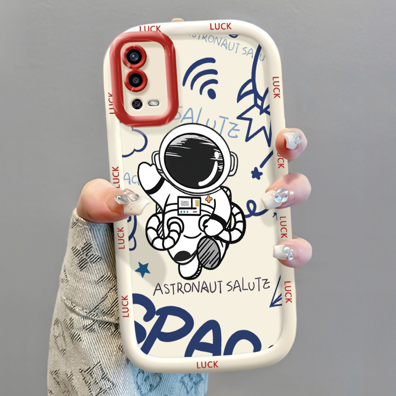 Ốp Lưng OPPO A55 4G Ốp SiliconCase Phi hành gia KL0247