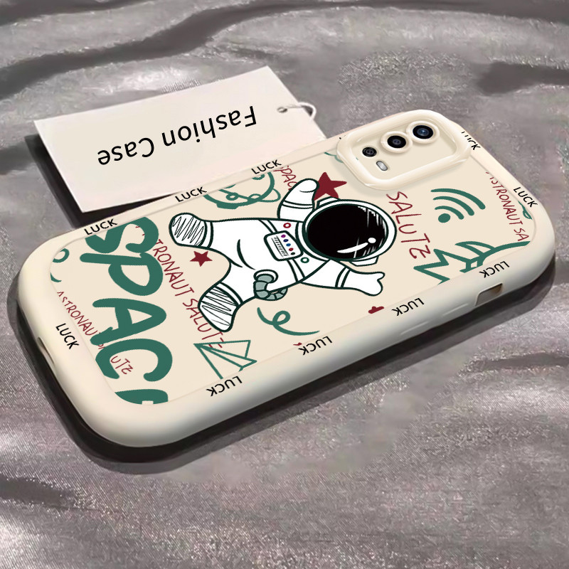 Ốp Lưng OPPO A55 4G Ốp SiliconCase Phi hành gia KL0247