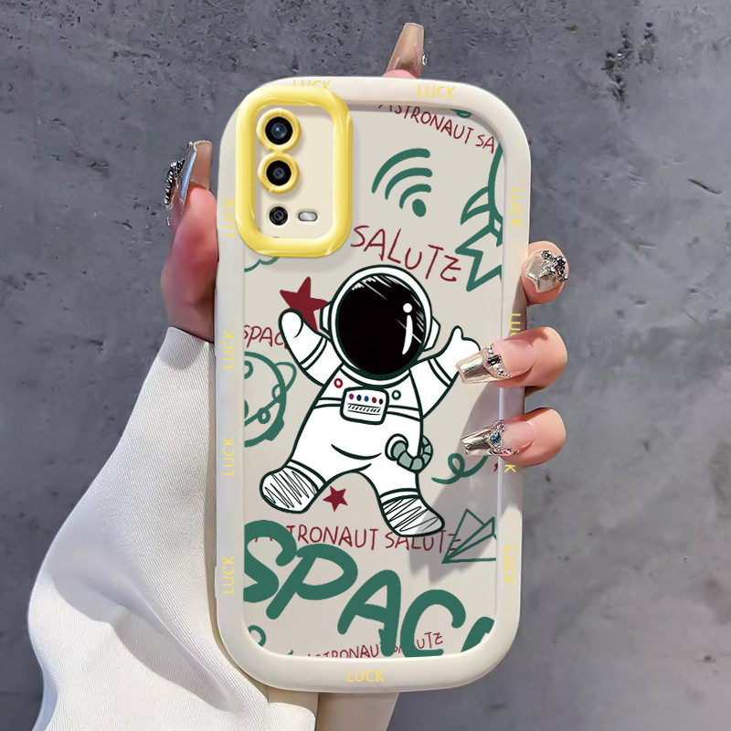 Ốp Lưng OPPO A55 4G Ốp SiliconCase Phi hành gia KL0247