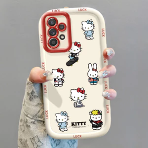 Ốp Lưng Samsung A52 4G A52 5G A52s 5G A13 5G A04s A23 5G M23 F23 A32 4G A33 5G A53 5G Ốp SiliconCase Mèo đáng yêu KL0254