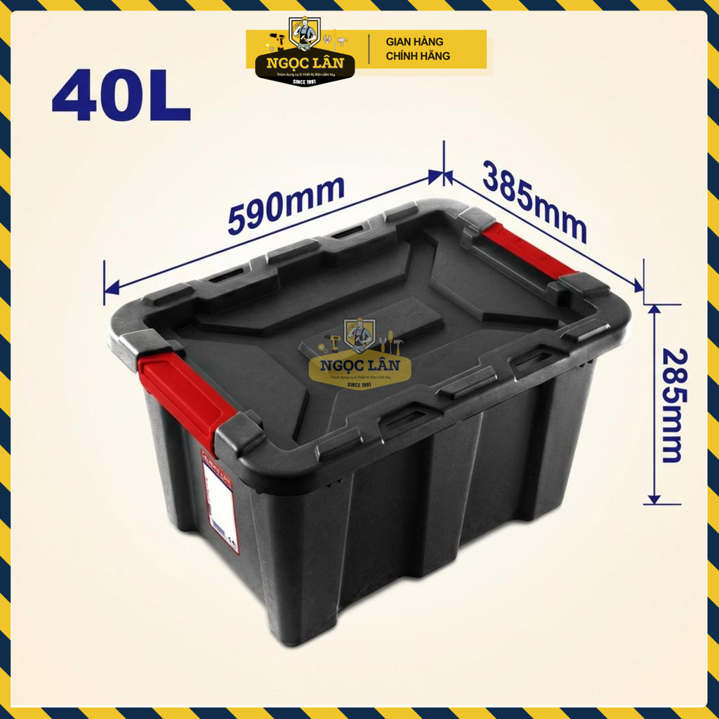 Thùng Nhựa Đựng Đồ 40L Emtop Chất Liệu PP Bền Bỉ