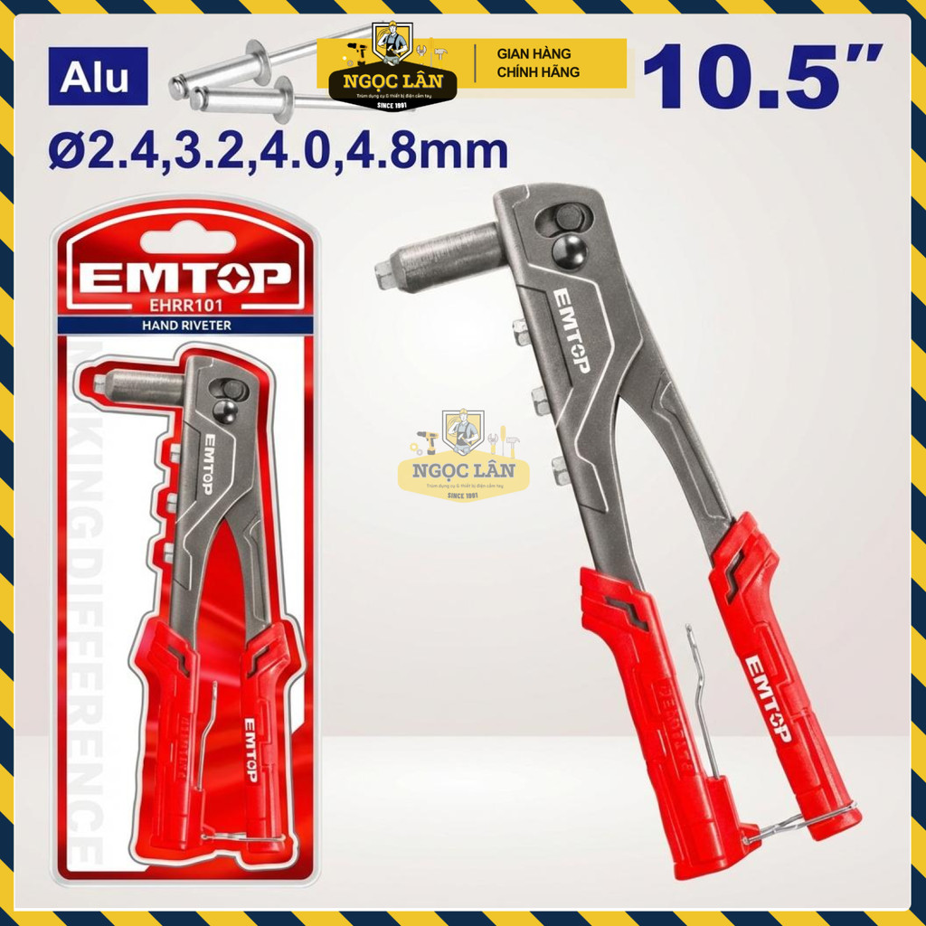 Kìm Rút Rivet EMTOP 10.5 Inch, Đinh Tán 2.4-4.8mm