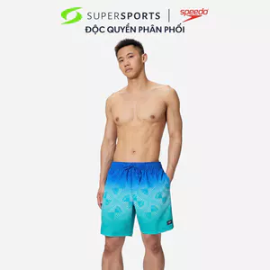 Quần Bơi Nam Speedo Print Redondo Edge Volley 18" - Xanh Dương - 8-004731002