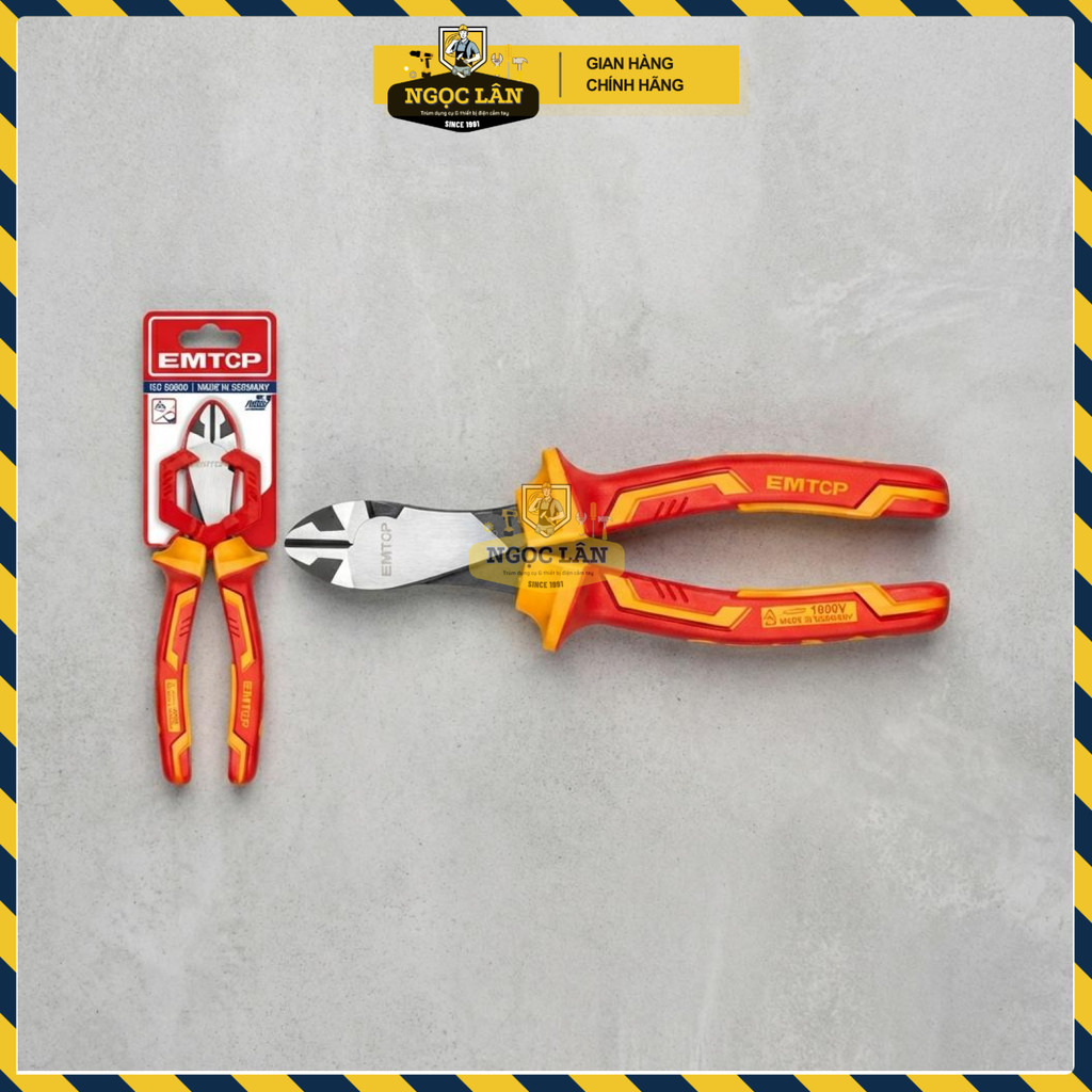 Kìm Cắt Cách Điện EMTOP 7"/180mm, 1000V