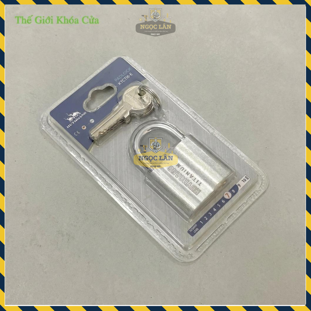 [Siêu Nhẹ] Khóa Treo Titanium Huy Hoàng 6 Phân Cầu 10mm Chính Hãng (Mã KTCTI10-E)