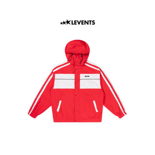 Áo Khoác Dù Levents Classic 2Tone Wrinkle Nylon Hood Jacket/ Red Form Oversized