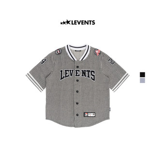 Áo Jersey Levents Striped Baseball Poly Pha Cotton Cứng Cáp
