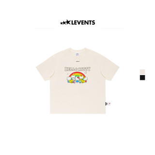 Levents® x Hello Kitty | Áo Thun Rainbow Semi-Oversized Tee 100% Cotton T-shirt
