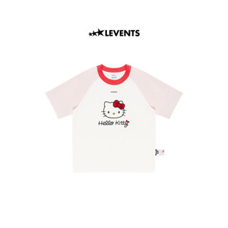 Levents® x Hello Kitty | Áo Thun Regular Icon Raglan Regular Tee/ White 100% Cotton T-shirt