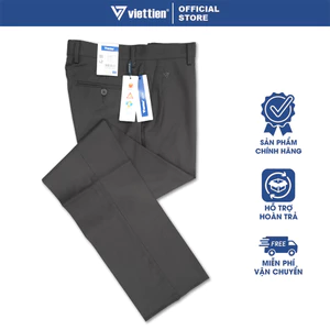 VIETTIEN SALE - QUẦN TÂY VIETTIEN, Màu Nâu, Họa Tiết Sọc Dọc, Form Regular, Không Ly Chất liệu cao cấp