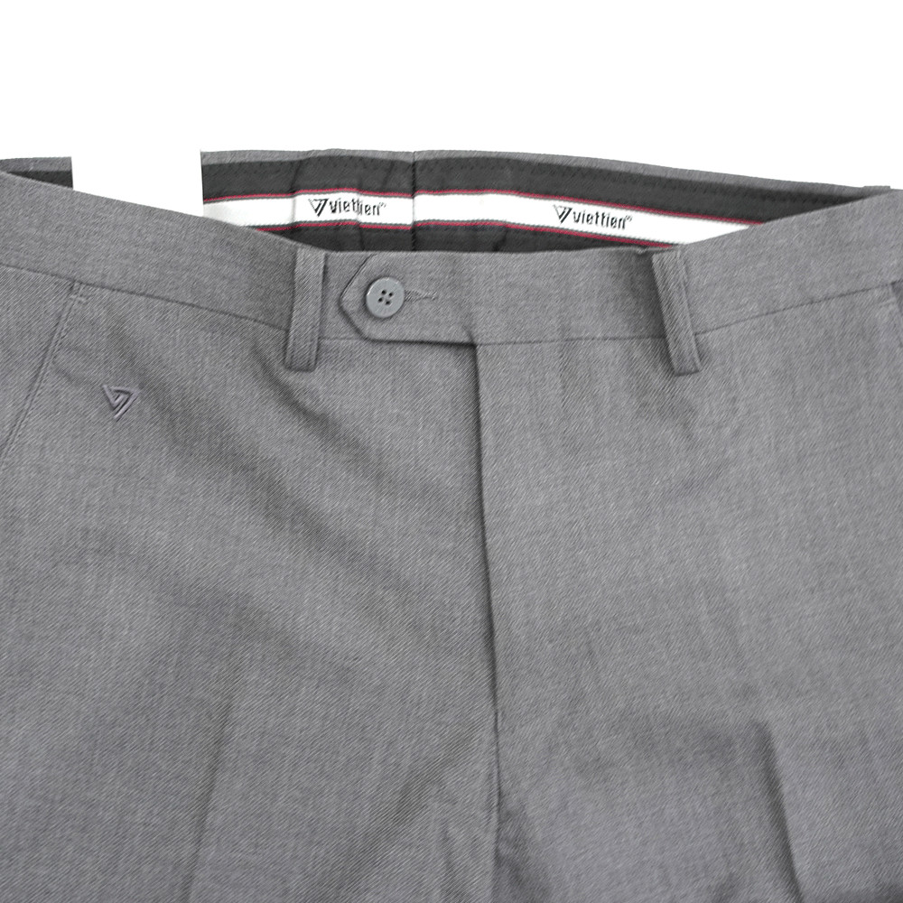 VIETTIEN SALE - QUẦN TÂY VIETTIEN, Màu Xám, Họa Tiết Trơn, Form Regular Fit, Không Ly Chất liệu cao cấp