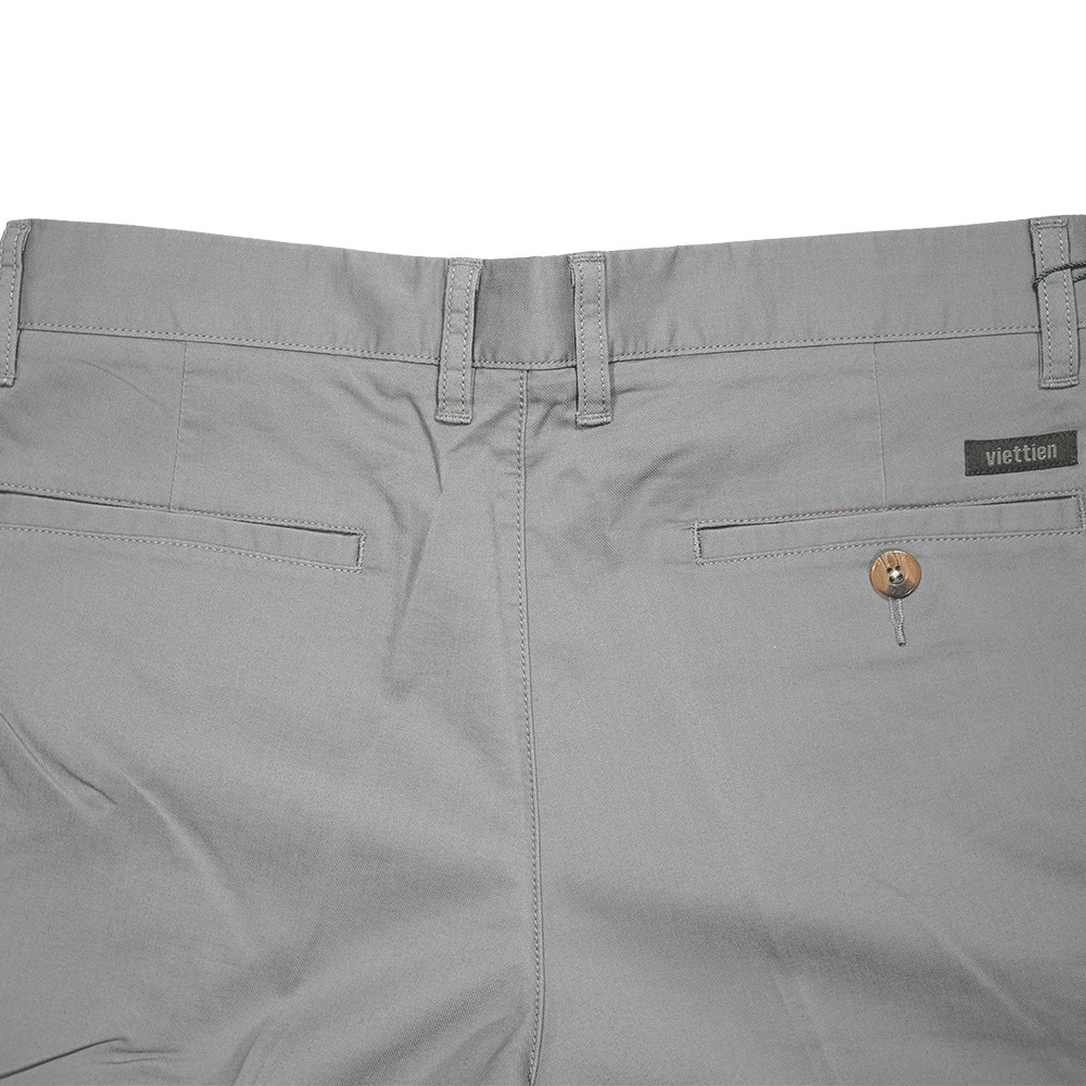 VIETTIEN SALE - QUẦN KAKI VIETTIEN, Màu Xám Đậm, Họa Tiết Trơn, Form Regular Fit, không ly Chất liệu cao cấp