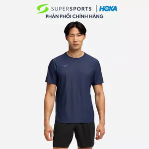Áo Thun Nam HOKA Airolite Short Sleeve 2.0 - Xanh Navy - 1175771-MDNB