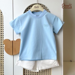 | SEUNKIDS | Áo thun cộc tay bé trai bé gái cotton 4 chiều áo phông áo thun áo tay ngắn