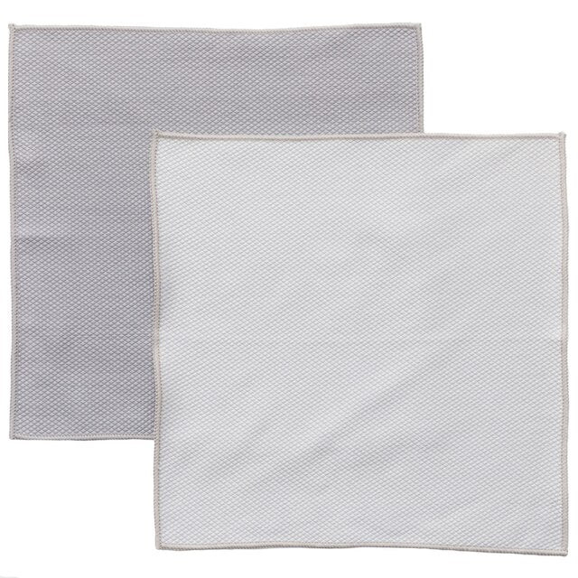 NITORI Khăn Microfiber Lau Kính 2 Cái 34x34x0.1cm Màu Xám Nhạt | BigBuy360 - bigbuy360.vn