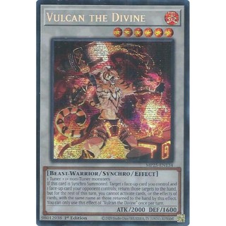 [ Bài Yugioh Chính Hãng ] Vulcan the Divine - MP25-EN134 - Prismatic Secret Rare 1st Edition