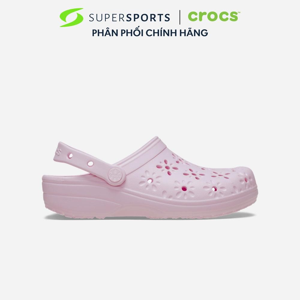 Giày Clog Unisex Crocs Classic Floral Cutout - Hồng - 210927-6ZW ADS10 ...