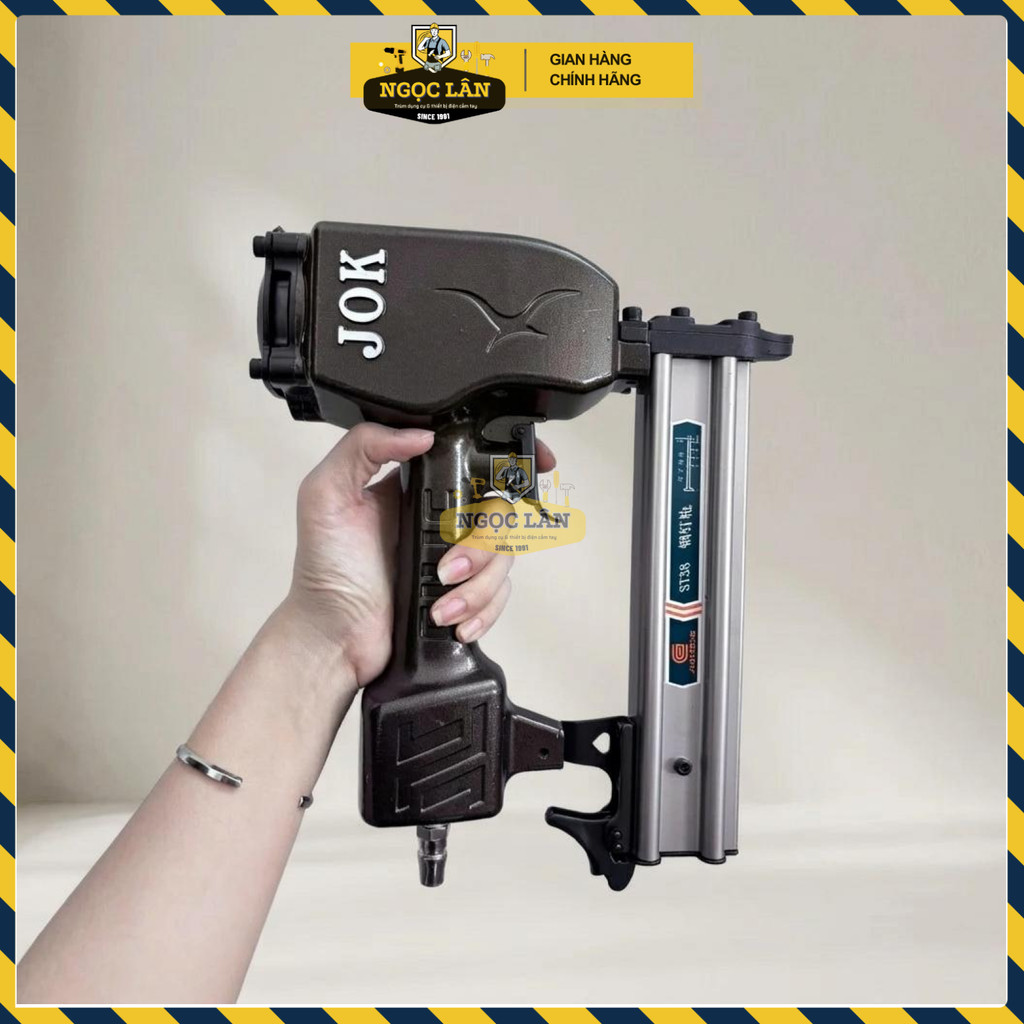 Máy Bắn Đinh Hơi JOK Chuyên Dụng Bê Tông, Tường, Gỗ Dùng Đinh ST/AT Từ 18-38mm, Model ST38A