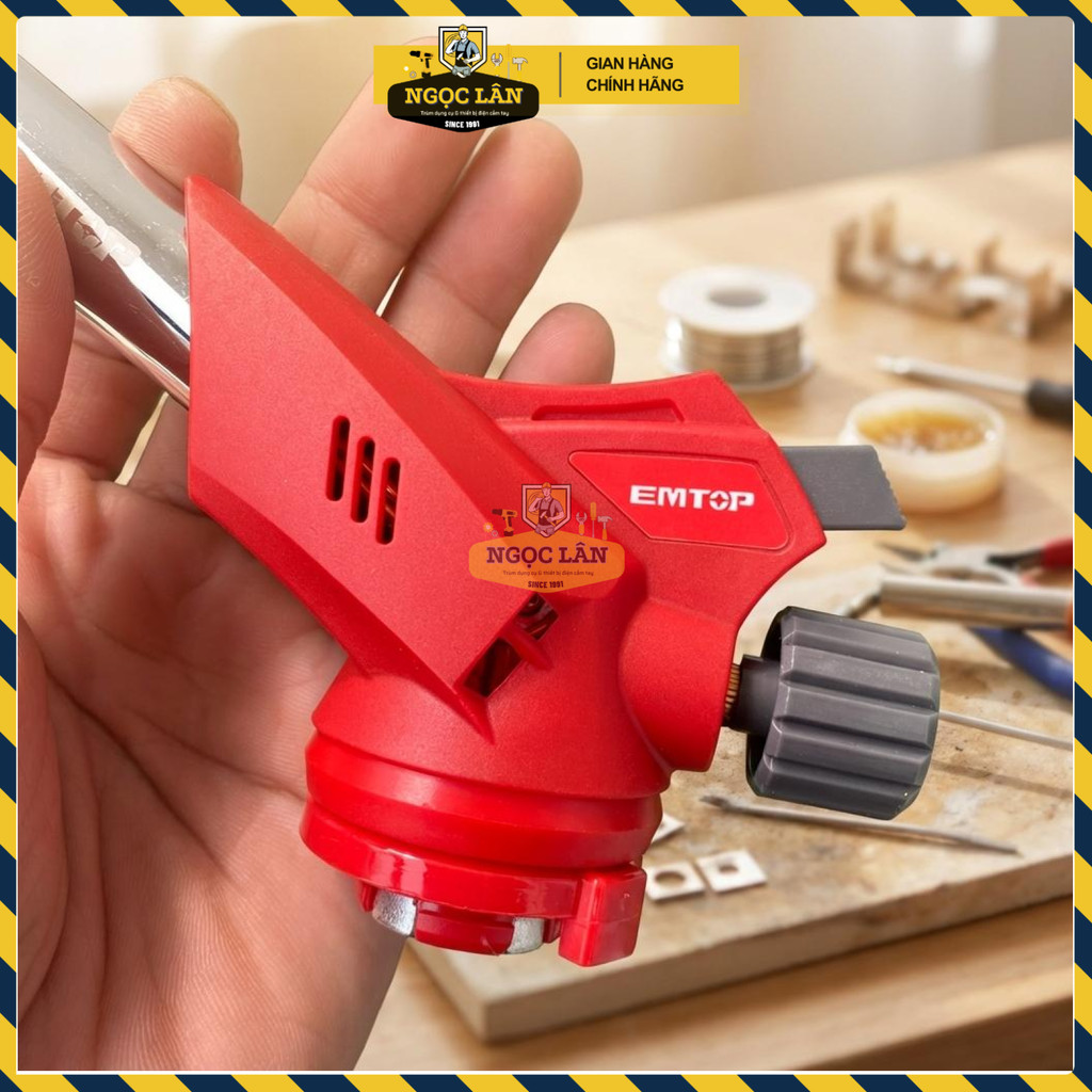 Khò Gas Đầu Khò Ga EMTOP Cao Cấp EMFG1604 Điều Chỉnh Nhiệt Độ Đa Năng Cho Hộ Gia Đình Và Nhà Hàng
