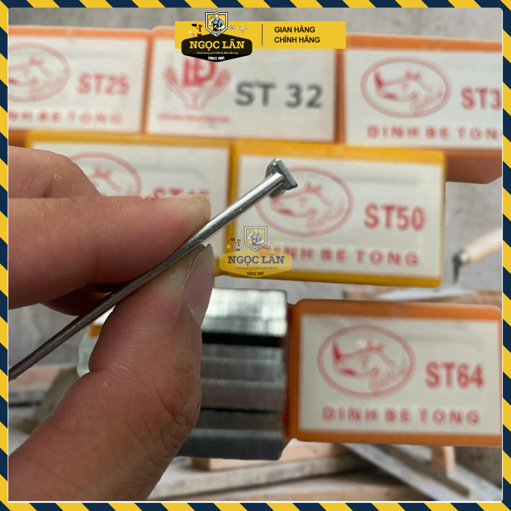 Đinh Nạp Máy Bắn Bê Tông Đinh Lực ST18 - ST25 - ST32 - ST38 - ST45 - ST50 - ST64 Hộp 722 Đinh