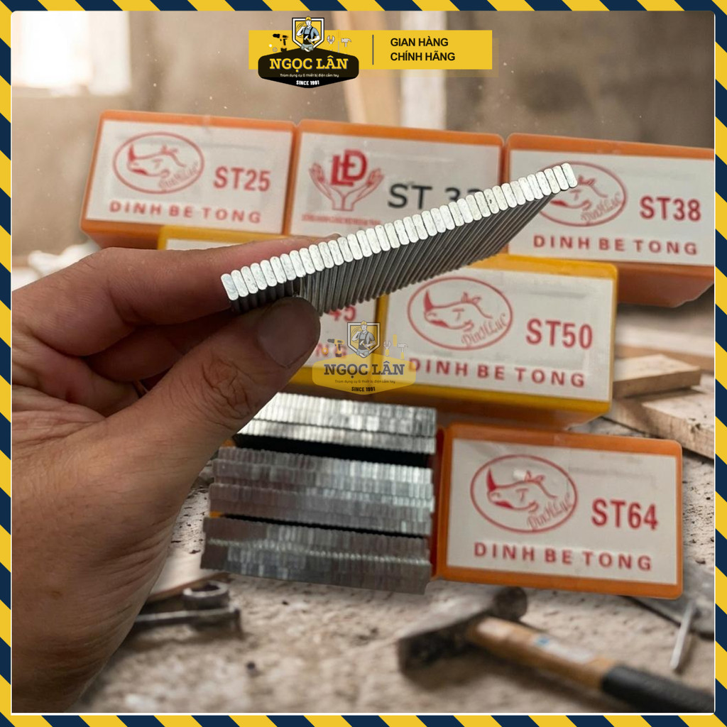 Đinh Nạp Máy Bắn Bê Tông Đinh Lực ST18 - ST25 - ST32 - ST38 - ST45 - ST50 - ST64 Hộp 722 Đinh