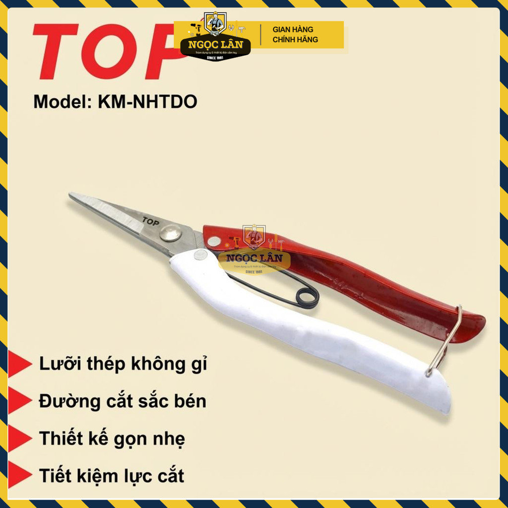 [Chính hãng] Kéo Cắt Tỉa Cành Cây Hái Quả TOP Lưỡi Nhọn 8 Inch (200mm) Thép Không Gỉ Đa Năng