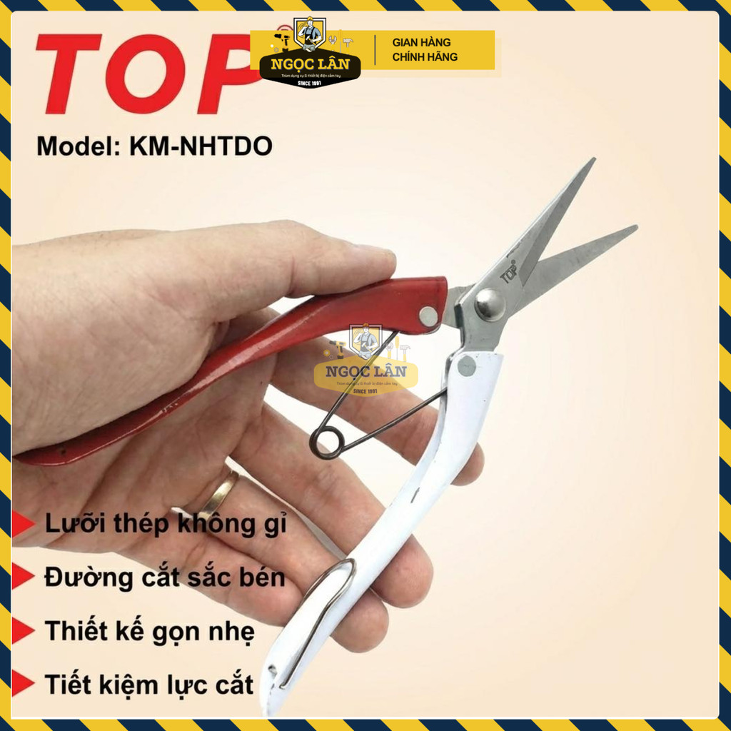 [Chính hãng] Kéo Cắt Tỉa Cành Cây Hái Quả TOP Lưỡi Nhọn 8 Inch (200mm) Thép Không Gỉ Đa Năng
