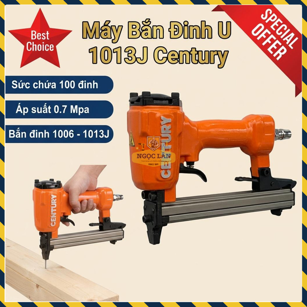 [Chính hãng] Máy Bắn Đinh U 1013J Century Dùng Hơi Bấm Gỗ, Nội Thất, Ngoại Thất