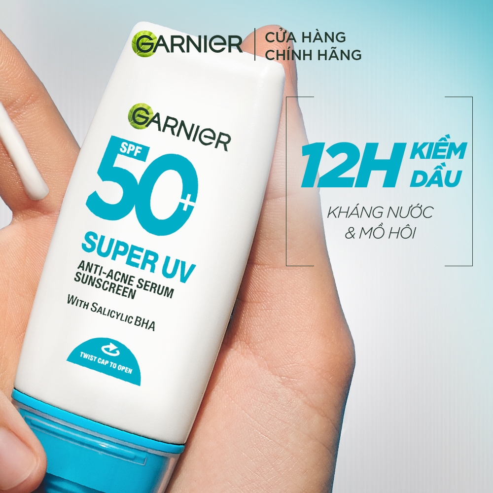 Bộ 2 Kem Chống Nắng Garnier Phổ Rộng 12h Kiềm Dầu & Hỗ Trợ Giảm Mụn SPF 50+PA++++ 30mlX2 - Kit