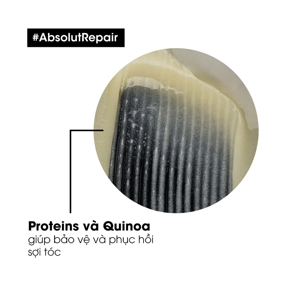 Combo gội 300ml & dầu hấp 250ml  phục hồi hư tổn toàn diện L'Oréal Professionnel Serie Expert Absolut Repair Golden