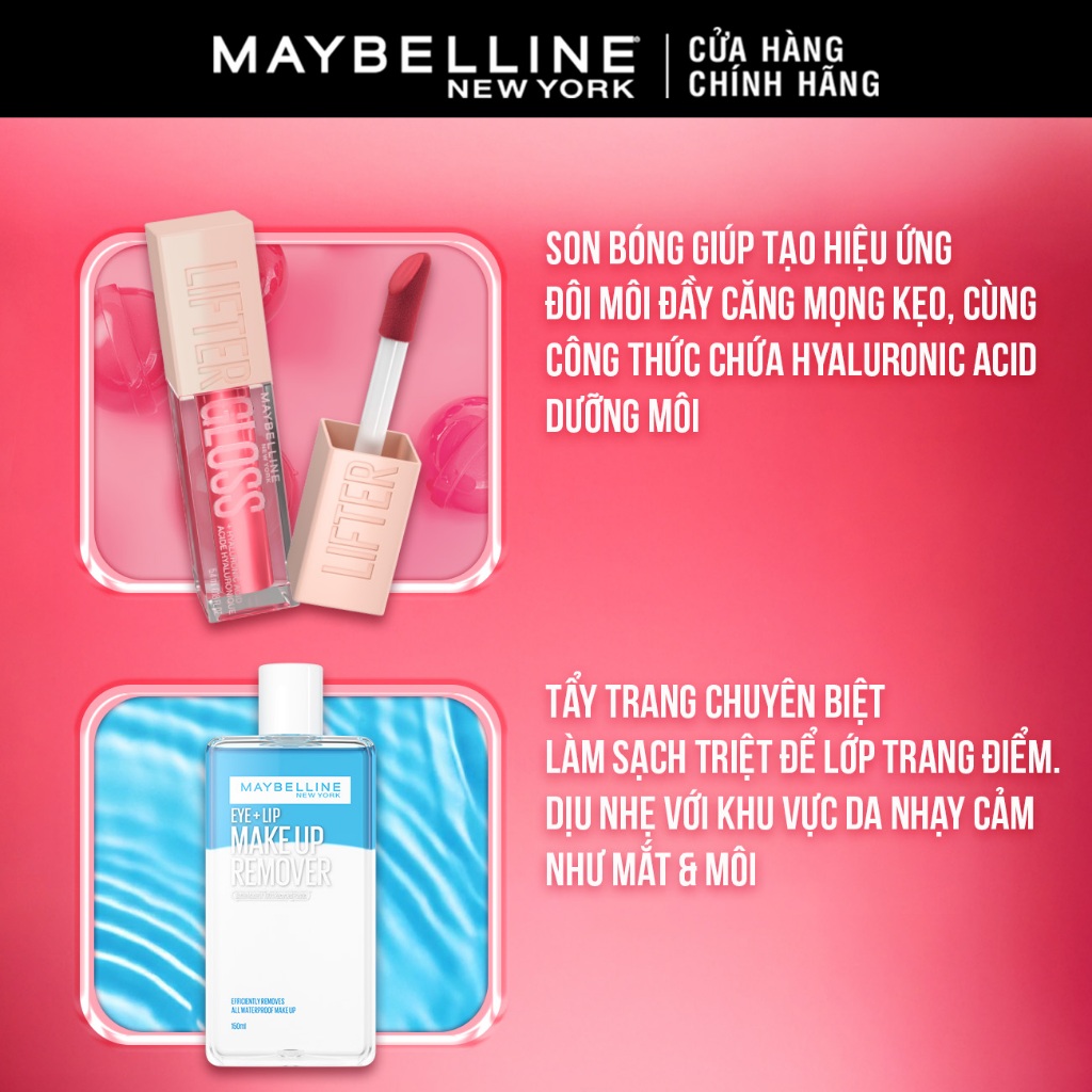 Ảnh Son Bóng Lifter Gloss cho Đôi Môi Đầy Căng Mọng Kẹo và Nước tẩy trang mắt môi  Eye & Lip Makeup Remover 2