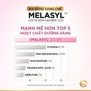 VB_ Bộ chăm sóc dưỡng sáng da, mờ thâm Serum Glycolic melasyl 8% 30ml & Kem đêm Glycolic Bright L'Oreal Paris 50ml