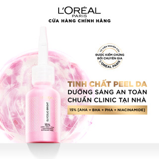 VB_ Bộ dưỡng chất peel sáng da làm sạch tế bào da chết Peel 25ml & Serum siêu cấp ẩm 1.5% HA L'Oréal Paris 30ml