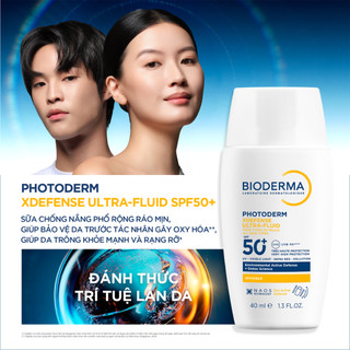 [BIODERMA] Bộ đôi sữa chống nắng XDefense Ultra-fluid SPF50+ 40mlx2 cho mọi loại da