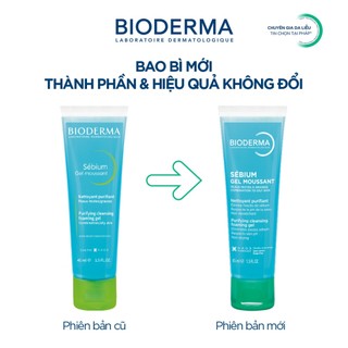 [QUÀ TẶNG KHÔNG BÁN] Bộ đôi gel rửa mặt tạo bọt, không chứa xà phòng Bioderma Sebium Gel Moussant - 45mlx2