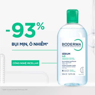 [BIODERMA] Bộ đôi nước tẩy trang Bioderma Sebium H2O 500ml và kem dưỡng se khít lỗ chân lông Sebium Pore Refiner 30ml