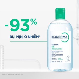 [BIODERMA] Bộ đôi nước tẩy trang Bioderma Sebium H2O 500ml và kem dưỡng giảm mụn viêm nhạy cảm Sebium Sensitive 30ml