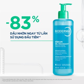 [BIODERMA] Bộ đôi gel rửa mặt tạo bọt Sebium Gel Moussant 400ml và kem se nhỏ lỗ chân lông Sebium Pore Refiner 30ml