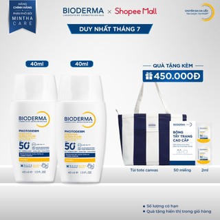 [BIODERMA] Bộ đôi sữa chống nắng XDefense Ultra-fluid SPF50+ 40mlx2 cho mọi loại da