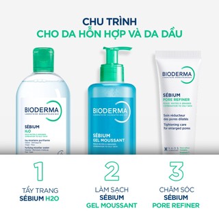 [QUÀ TẶNG KHÔNG BÁN] Bộ đôi gel rửa mặt tạo bọt, không chứa xà phòng Bioderma Sebium Gel Moussant - 45mlx2