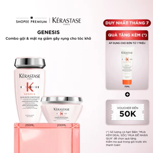 Bộ đôi gội và mặt nạ cung cấp dưỡng ẩm và giảm gãy rụng - Kérastase Genesis
