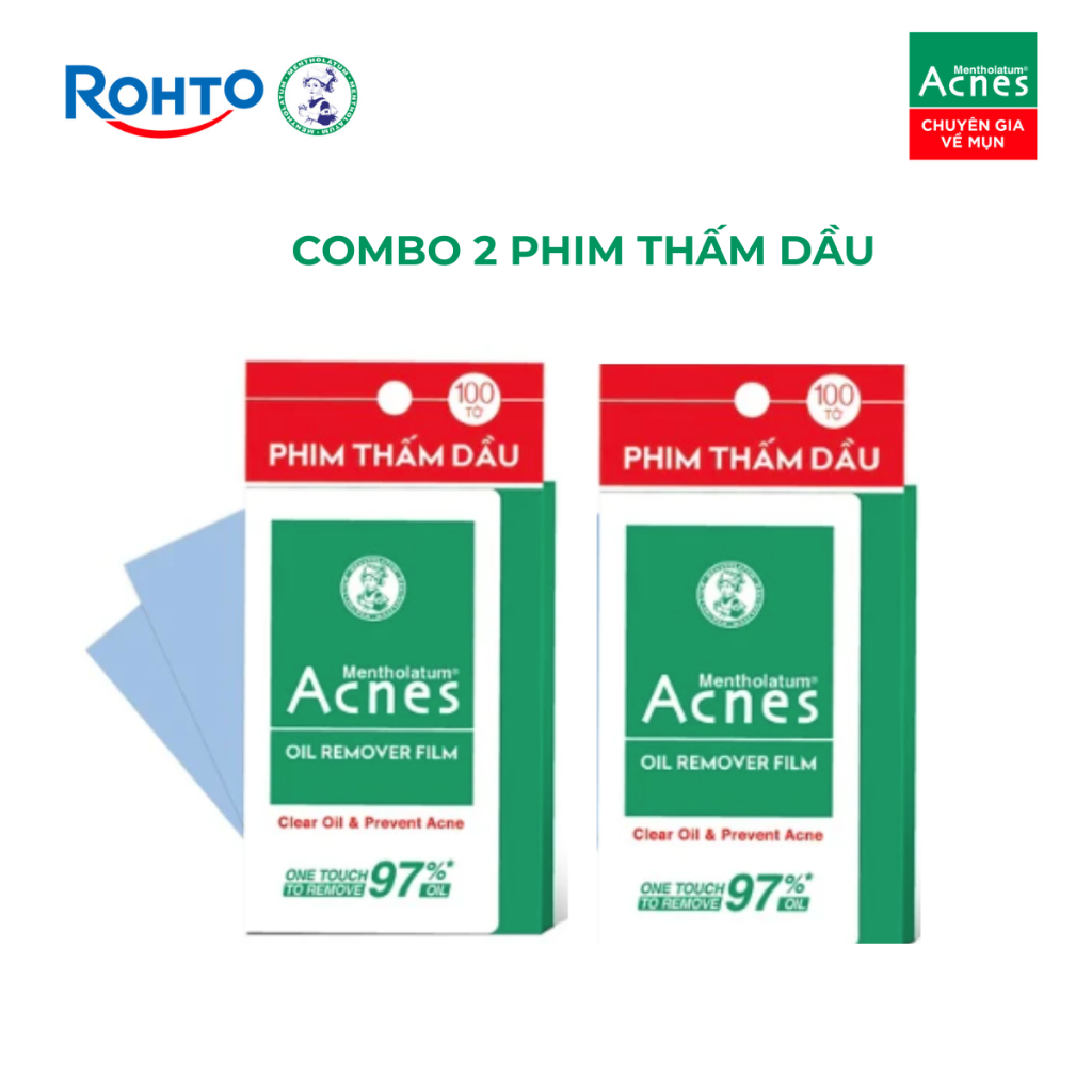 ] Combo 2 Phim Thấm Dầu Acnes Oil Remover Film 100 Tờ (100 tờ x 2)