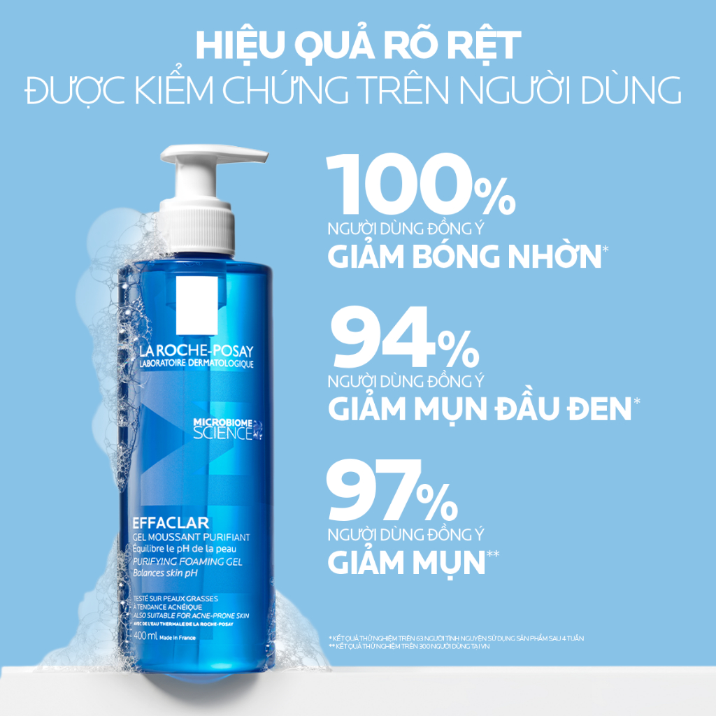 [VB Var] Gel rửa mặt cho da dầu nhạy cảm La Roche-Posay Effaclar Foaming Gel 400ml | BigBuy360 - bigbuy360.vn