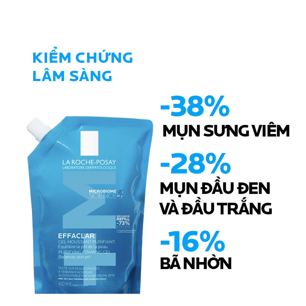 [VB Var] Gel rửa mặt cho da dầu nhạy cảm La Roche-Posay Effaclar Foaming Gel 400ml | BigBuy360 - bigbuy360.vn