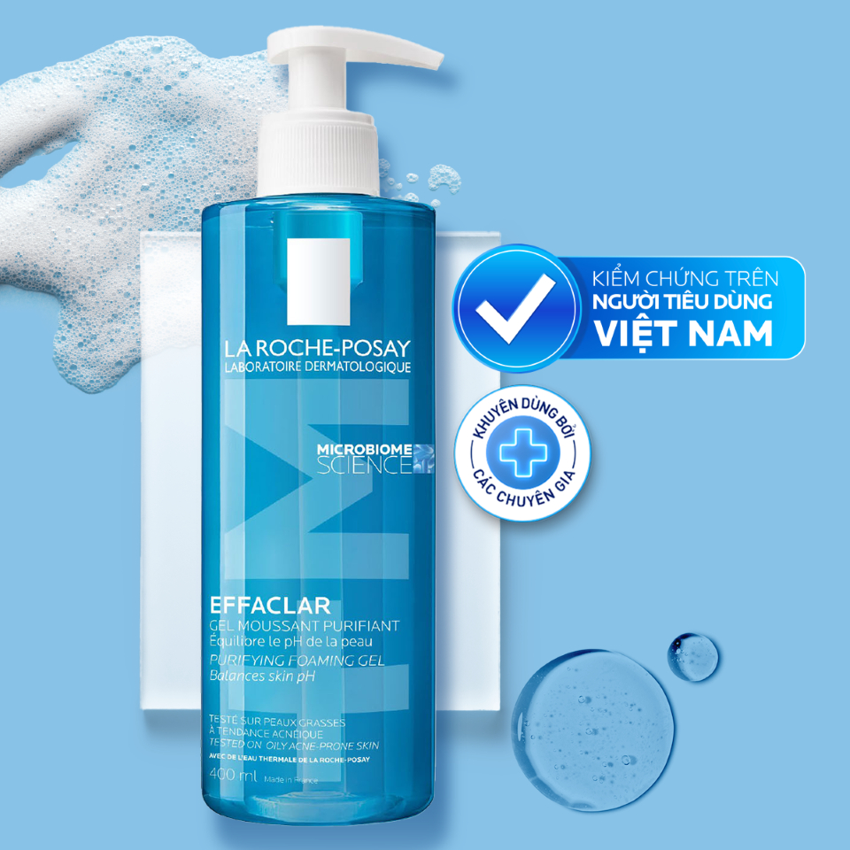 [VB Var] Gel rửa mặt cho da dầu nhạy cảm La Roche-Posay Effaclar Foaming Gel 400ml | BigBuy360 - bigbuy360.vn